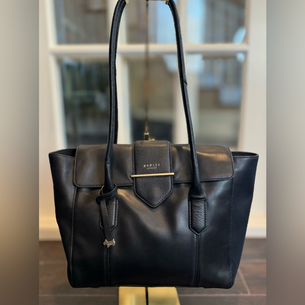 Radley London Palace Street Leather Shoulder Bag Tote, Black
